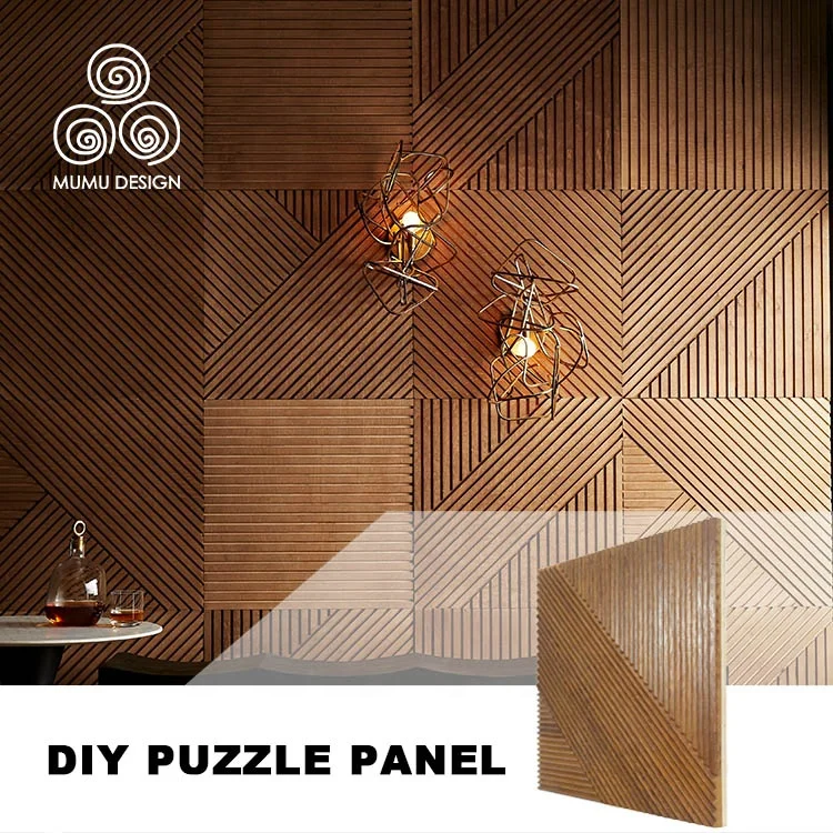 MUMU 3D Models Vintage Design Decorative Thailand Vertical Carved Home Theatre Solid Wood Wall Panel
