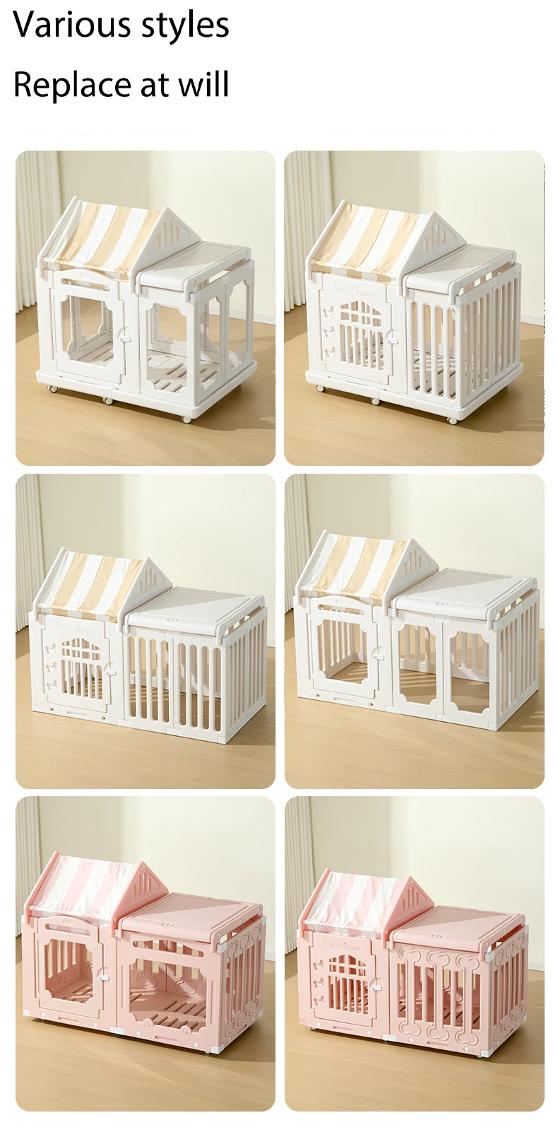 product new indoor pet playpen extra height thickened eco friendly dog fence isolation safety barrier cat house wholesale-6