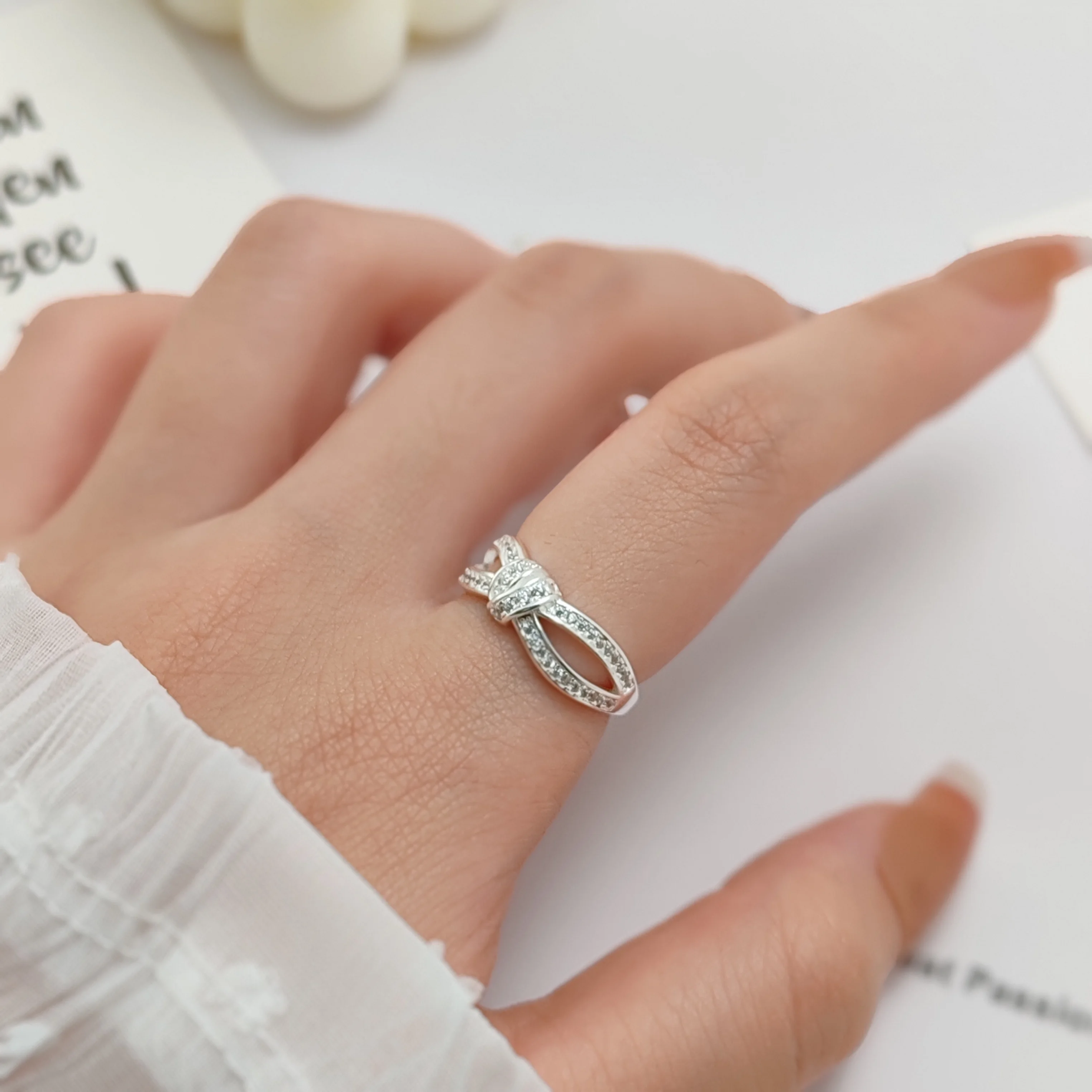 1 Pieza Anillo De Plata De Ley 925, Anillo De Pareja Con