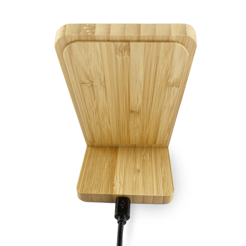 Беспроводная зарядная станция с деревянной подставкой вертикальная Индукционная док-станция для iPhone 10