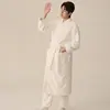 Accappatoio da uomo in velluto bianco perlato