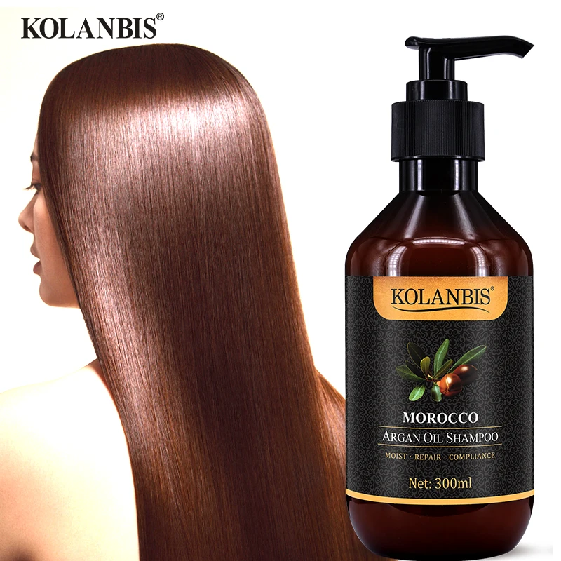 Private label argan oil shampoo in bulk make hair smooth and soft 300ml