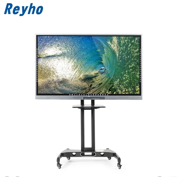 Reyho 86 дюймовый ИК-ch экран LCD портативная большая Интерактивная смарт-доска со встроенным компьютером
