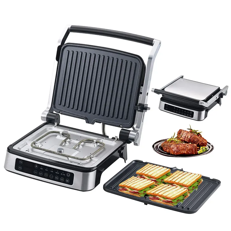 Stainless Steel Electric Indoor Panini Press Sandwich Maker Smokeless