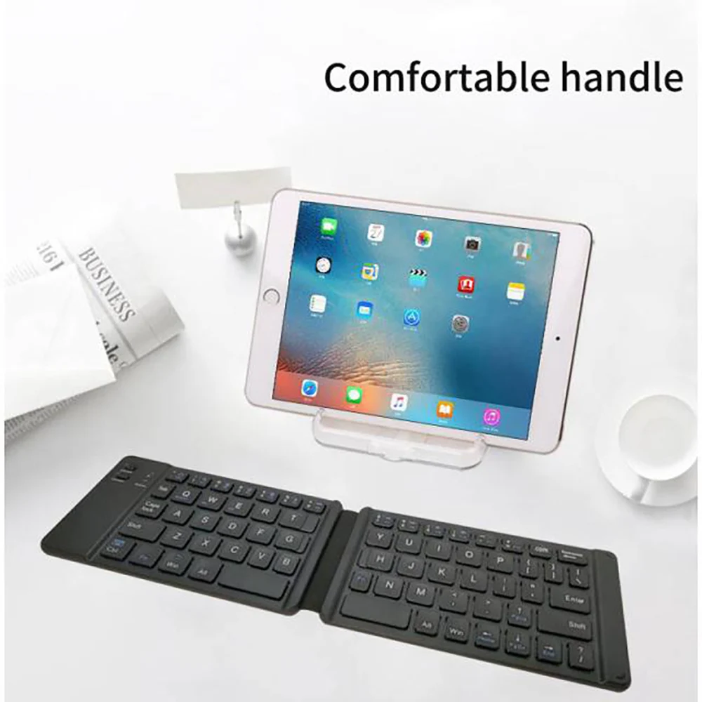 Mini Wireless  Foldable Keyboard Portable Folding Keyboard for Pad Tablet SmartPhone Slient Click Small Foldable Keyboard