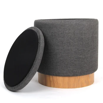 Nordic Luxury Ottoman Living Room Pouffe Best Quality Fabric Stool for Bedroom Velvet Ottoman Puff Pouf