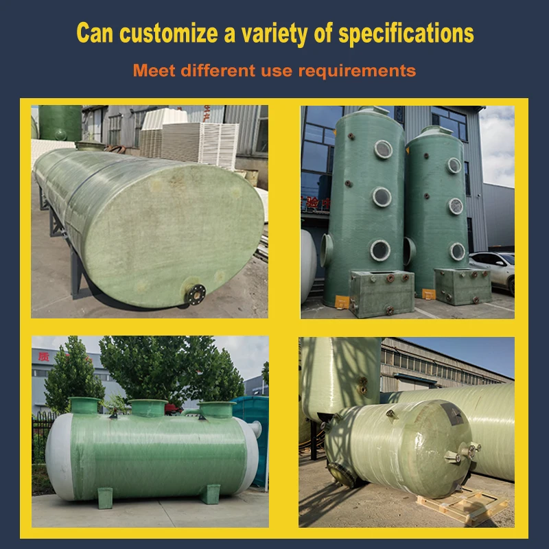 FRP GRP Horizontal Storage Composite Tank Underground Water Fuel Storage Fiberglass Storage Tank Pump Pressure Vessel Core