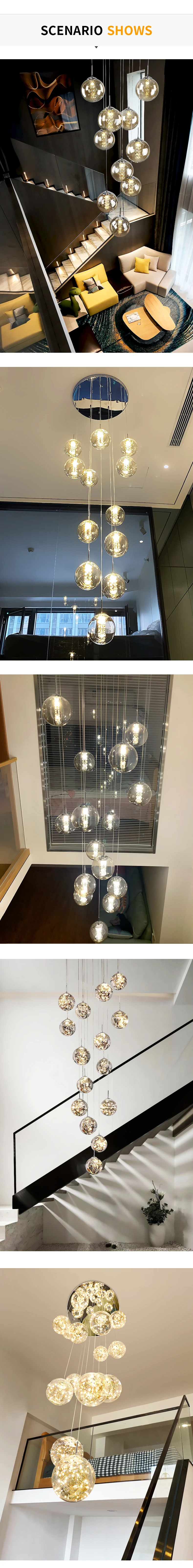Starry Sky Style Chandelier for Stair Chandeliers Light Pendants ...