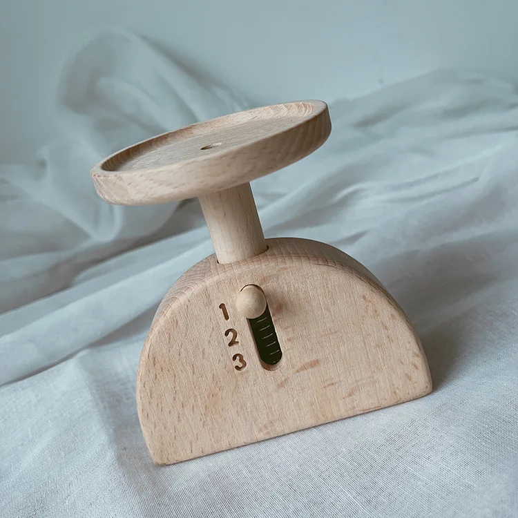 Деревянные весы Монтессори обучающие игрушки для детей детские из натурального Букового