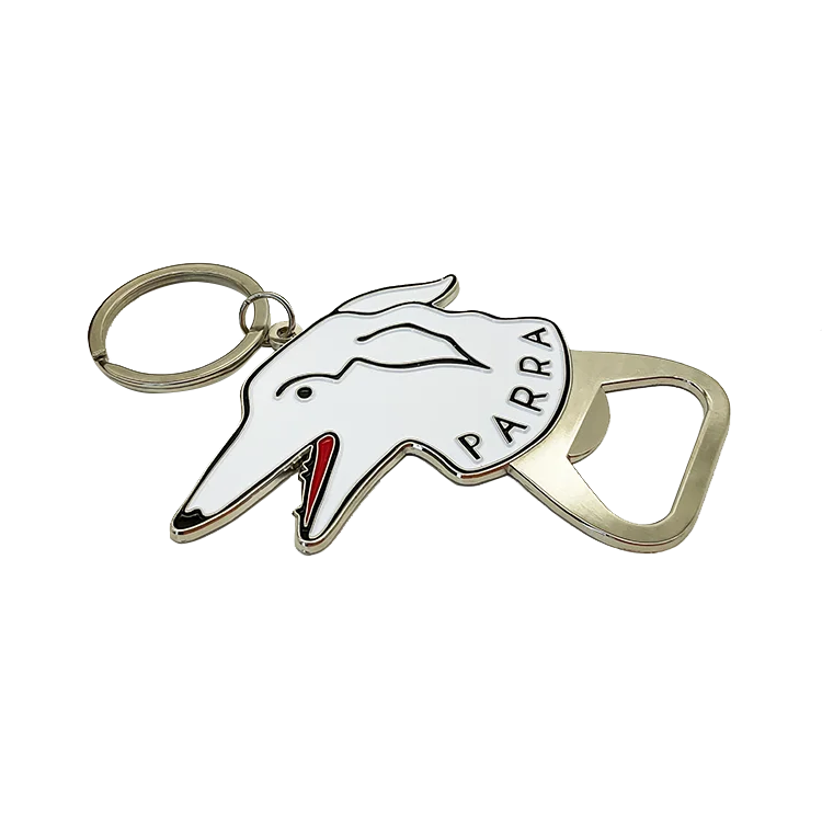 High Quality Custom Logo Design Metal Enamel Keychain Beer Bottle Opener Keychain