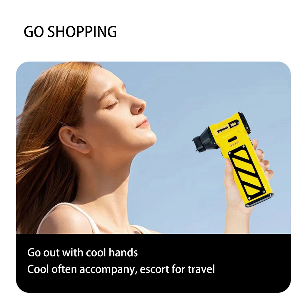 11000RPM Multifunctional Handheld Fan Camping Violent Fan air duster Brushless Motor Mini Turbo Fan Outdoor - view 5