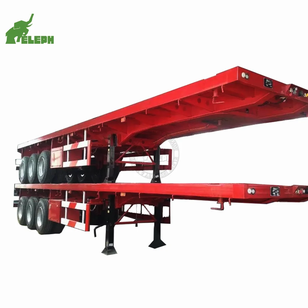トレーラー3軸53フィートコンテナフラットベッドセミトレーラー