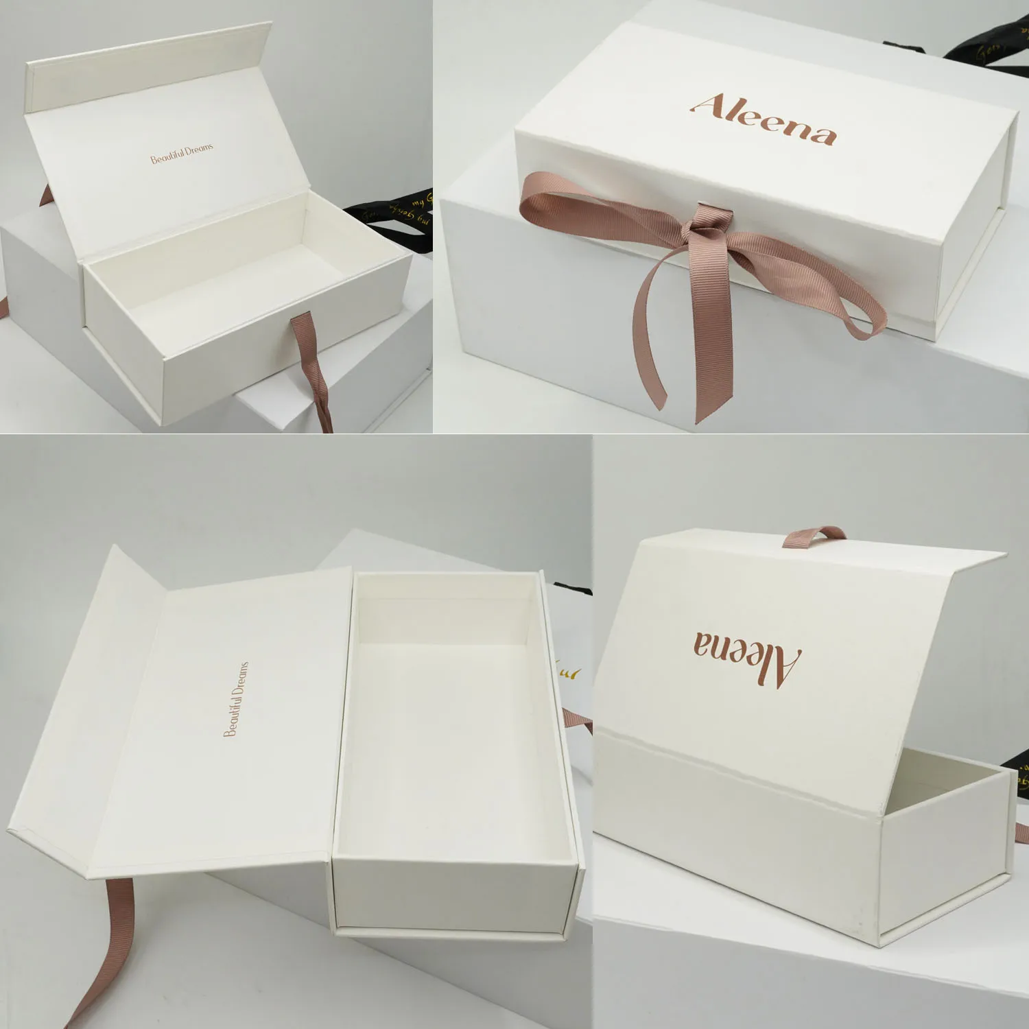 Custom Logo Large White Luxury Foldable Bow Tie Package Boxes Cardboard ...