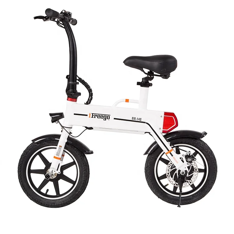 Electric bikes fat tire 14″ lightweight foldable lithium battery electric bicycle