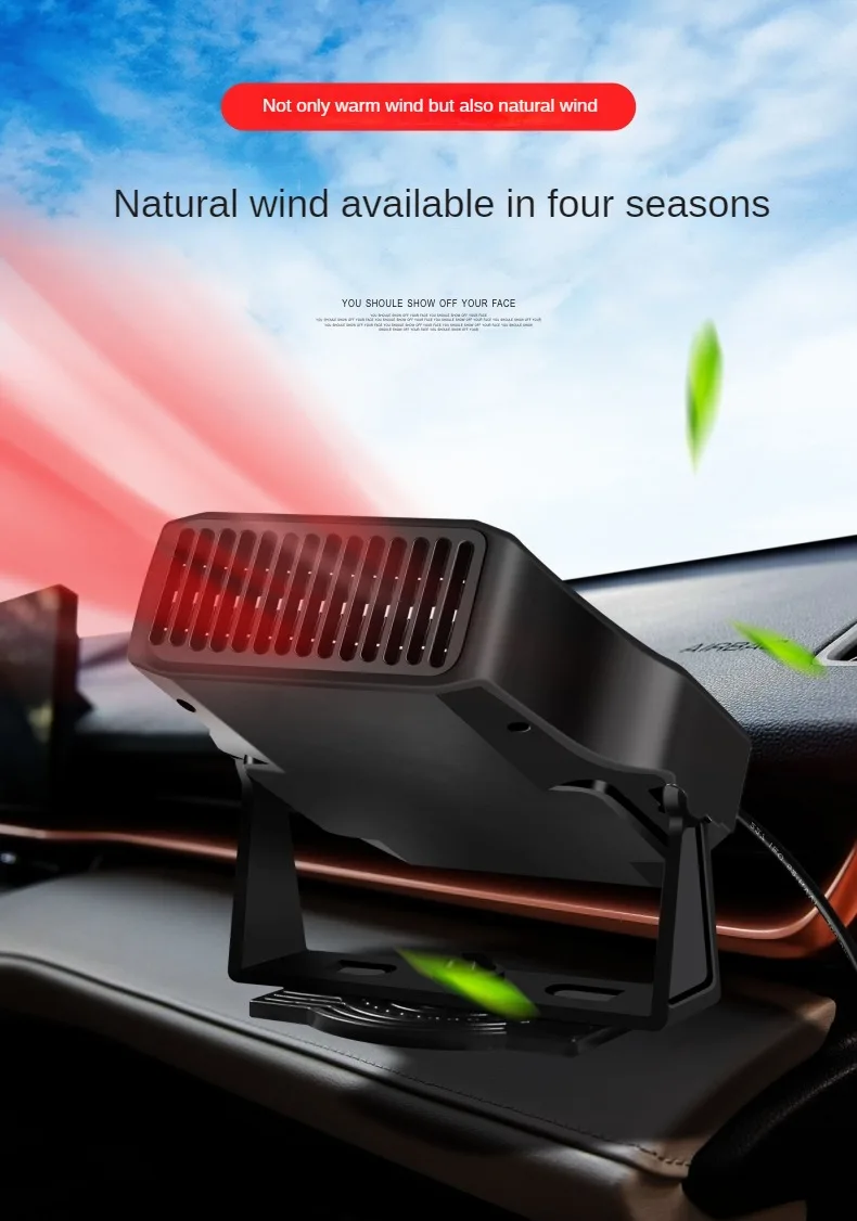 Car Fan Heater 12v/24v Auto Heater 12v Auto Windshield Defroster Mini