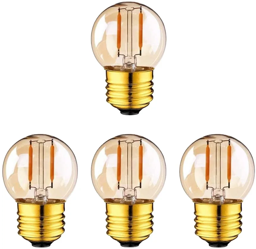 Koning Lear Aannemelijk Baffle E27 Led Lamp Dimmable Filament Bulb Led Light Bulbs 2200k G40 String Bulb  E14 220v Gold 1w 3w 4w 6w 8w E12 E26 110v Edison Retro - Buy E27  Bulb,Filament Bulb,Light Bulbs