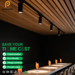 Adjustable Cob Led Track Light Dimmable 15W 20W 30W 35W Black Ultra Thin Commercial Gallery Focus Track Light Rail Indoor