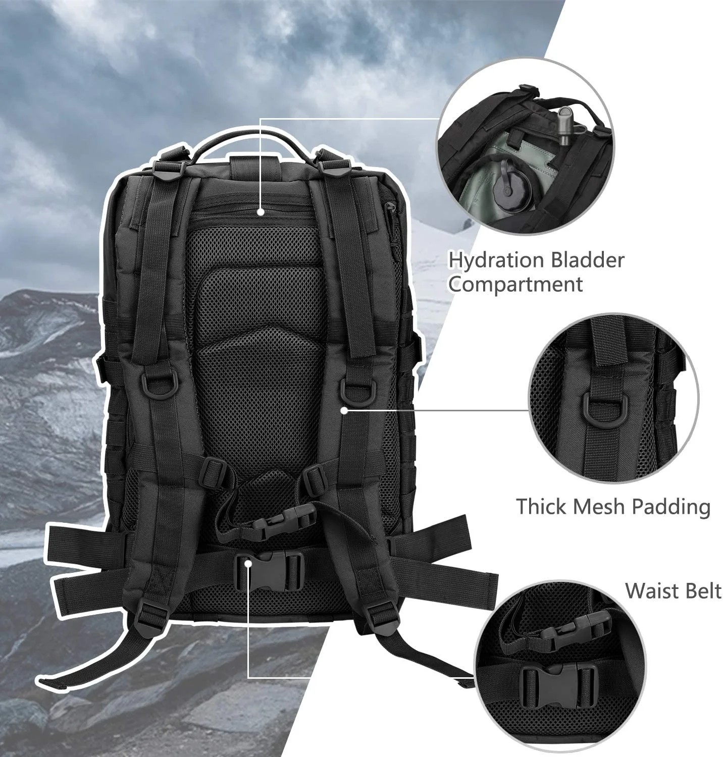 Oleaderbag Assault Bag Practical Outdoor Backpack Camping Backpack