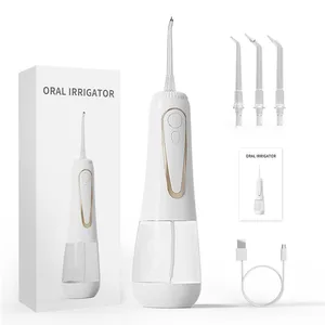 Usb Rechargeable Water Flosser Cordless for Teeth Oral Irrigator Dry Holder Multiple Jet Water Flosser