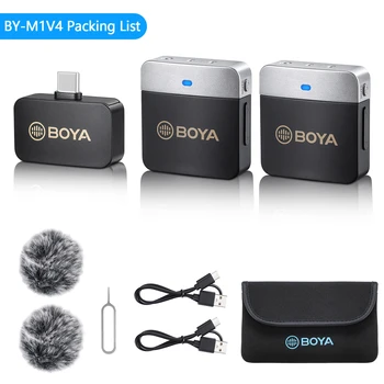 BOYA BY-M1V Wireless Microphone Microphones Cordless Clip on Mic for Video Recording YouTube Vlogging Live detail image