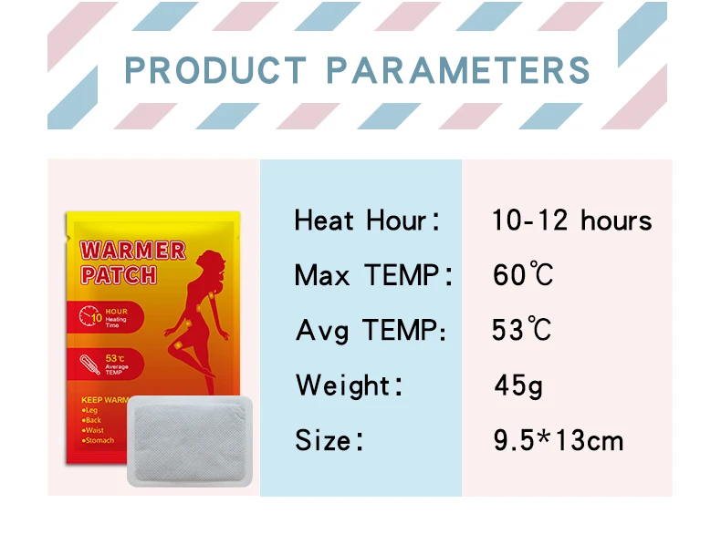 Health Products for Women Body Comfort Heat Pack Menstrual Pain Relief Warm Patch disposable thermal warming patch