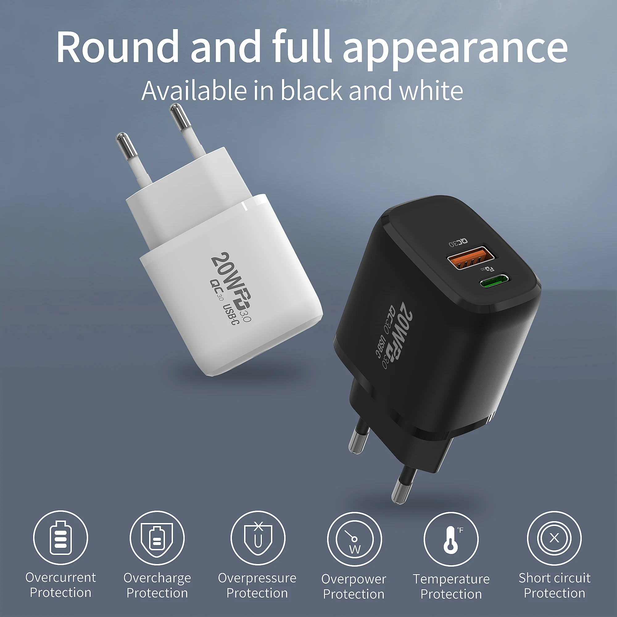 Chargeurs Original Type C Cell Phone Usb C Android Wall Fast High Quality Pd 20w Adapter Charger