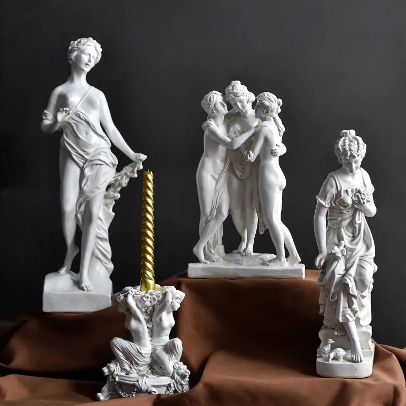 Nordic Mythological Figure Three Goddess Artwork Sculpture Home Furnishing Sample Room Decoration