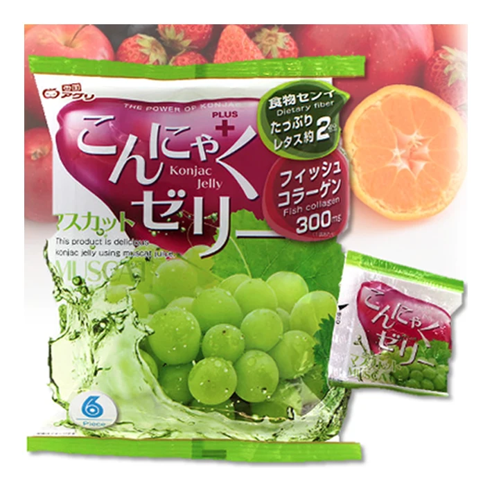 japanese assorted mini fruit grape jelly with collagen peptide