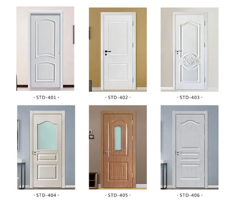 Cheap Price Custom Extrusion WPC Door  Design Rfl Pvc Door Price Suppliers
