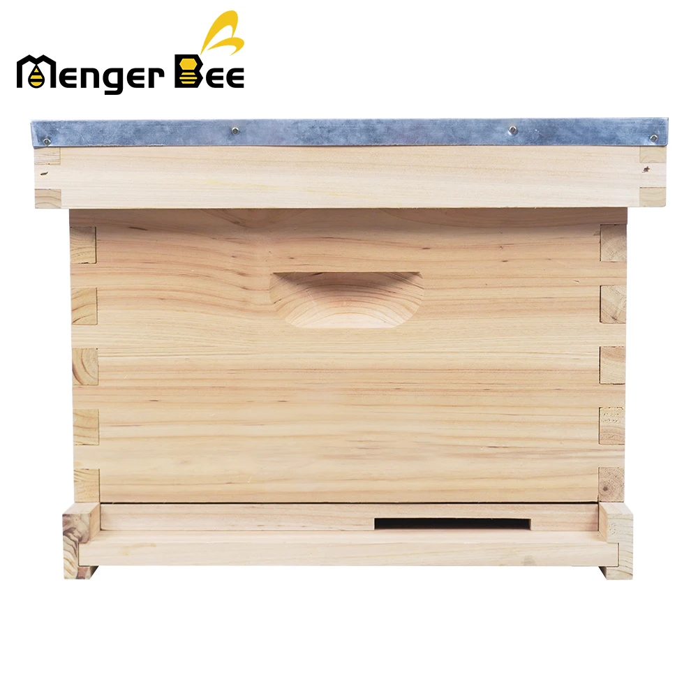 American Warehouse Stock New Langstroth 10 Frame Deep/Brood Box Beehive for Bee Farm Beekeeping Unassembled Fir Material