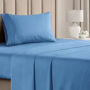 Soft Bedding Set 400tc 1800tc Egyptian Cotton Sheet Sets Home 3 Piece Bed Sheet Solid Color Comforter Bedsheet Bedding Set