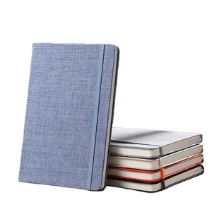 Custom Logo Hemp Hardcover Promotional Business Diary Sewing Notebook Corporate Lined Journal Gift Set