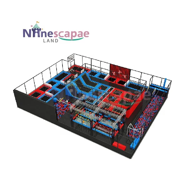 Indoor Trampoline Park Equipment Commercial Trampoline Jumping Manufacturer Business for Children and Adults