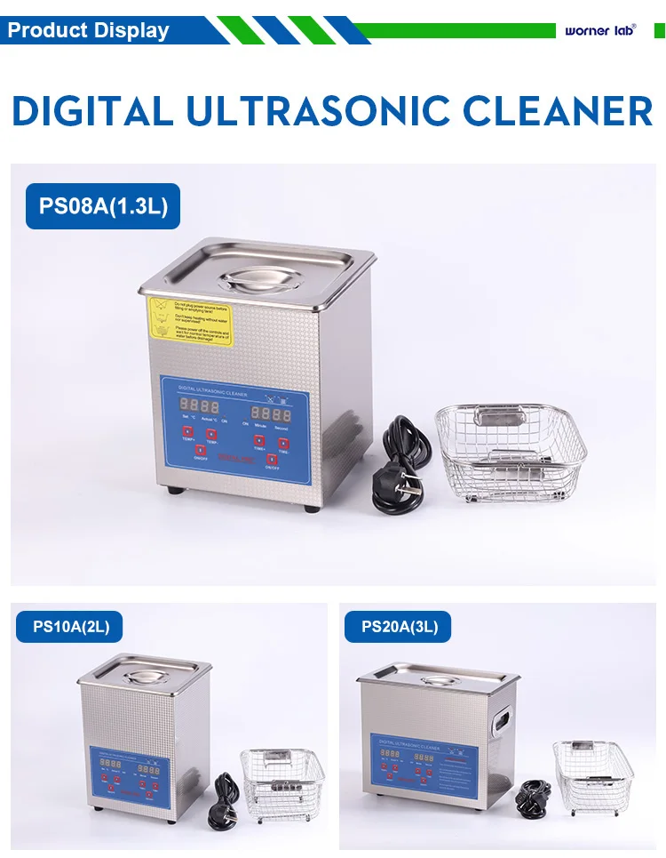 Worner Lab 1.3l/2l/3l/6l/10l/15l/22l/30l Digital Ultrasonic Cleaner