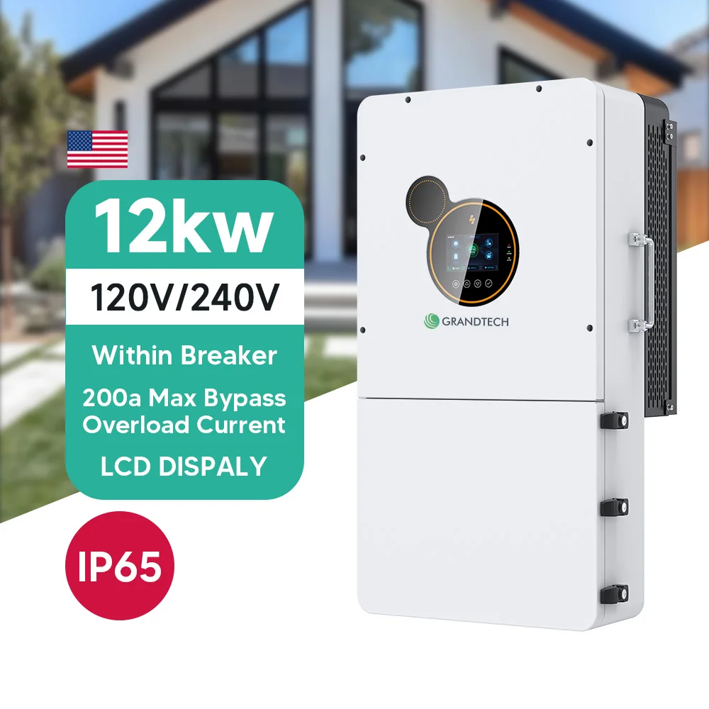 อินเวอร์เตอร์ไฮบริดแบรนด์ SRNE รุ่น US สำหรับประเทศจาเมกา รุ่น SEI-12K-UPRO กำลังไฟฟ้า 12 กิโลวัตต์ รองรับกำลังไฟฟ้า 8/12/18 กิโลวัตต์ แบบแยกเฟส อินเวอร์เตอร์พลังงานแสงอาทิตย์แบรนด์ SRNE แรงดันไฟฟ้า 120 โวลต์ / 240 โวลต์