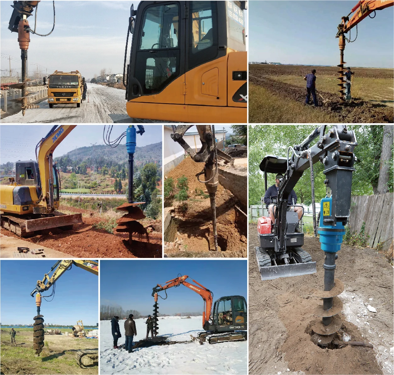 YA18000 Maximum Drilling Depth up to 12 Meters Spiral Type Landscape Construction Earth Drill for Construction Equipment supplier
