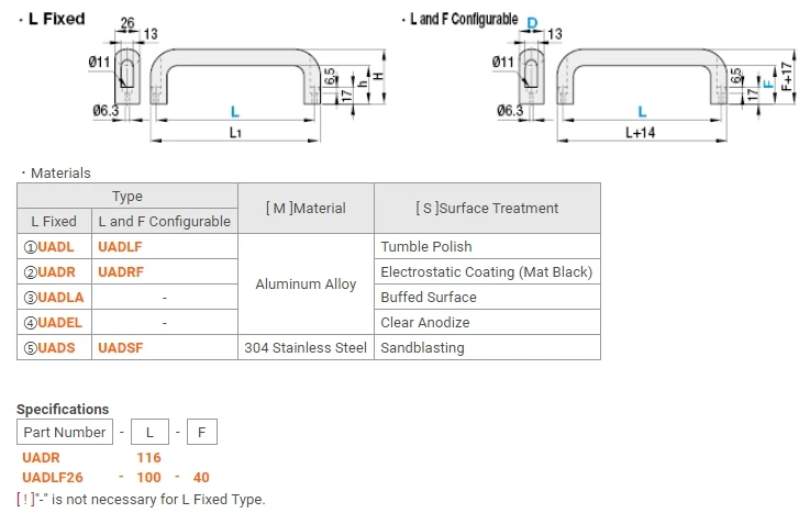 product custom high strength standard lengths uadl uadr uadla uadel uads aluminum pull kitchen window handles-37