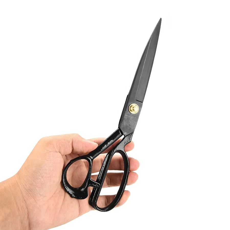 Black Heavy Duty 10 inch Sewing Scissors For Leather Tailor Home office Craft
