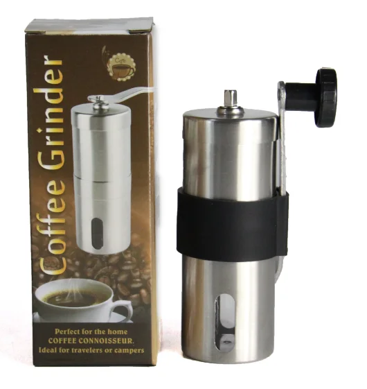 Commercial Hand Crank Coffee Bean Grinders Portable Stainless Steel