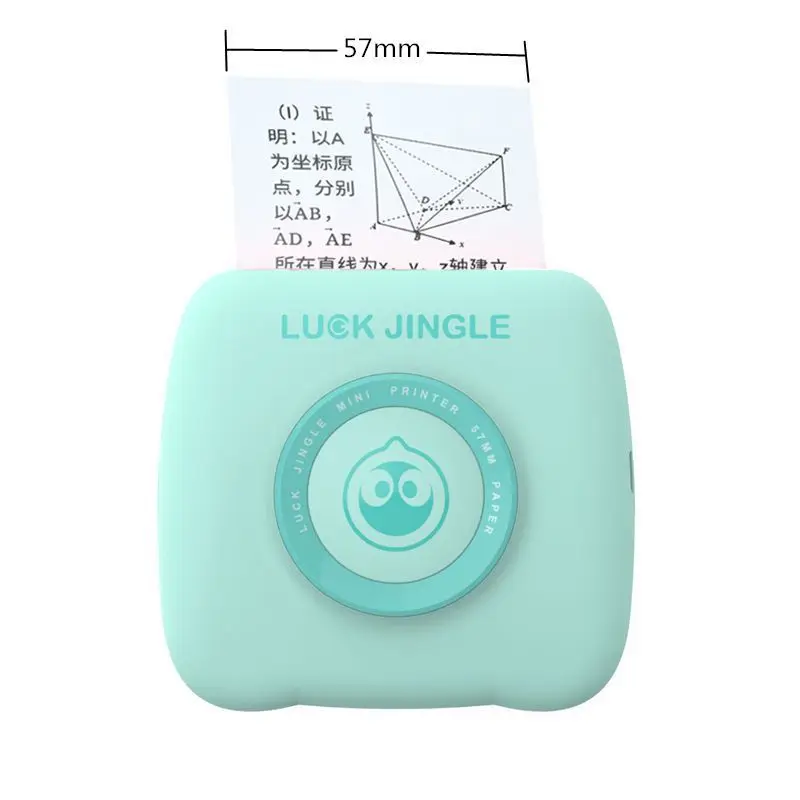 Luck Jingle Mini Pocket Printer USB Rechargeable Portable Wireless Study Thermal Pocket Receipt Inkless Thermal Label Printer