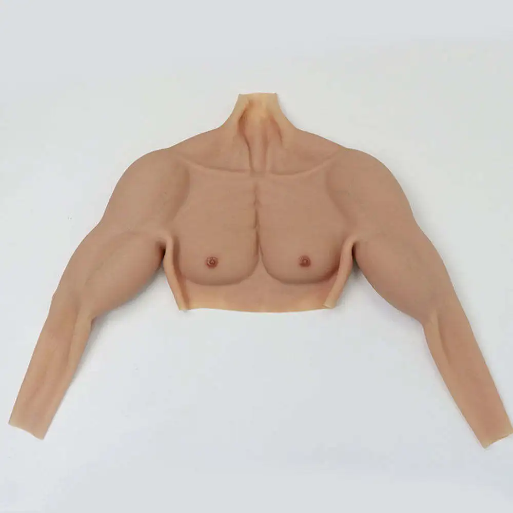 Actor Performance Muscle Enhancer Shirt Silicone Muscle Suit Artificial Musculus Pectoralis Cosplay Costume Crossdresser