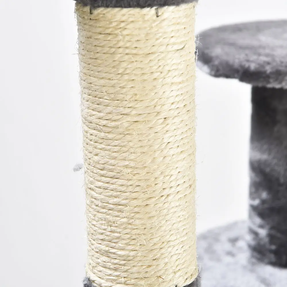 Wholesale Cheap Sisal Post Tree Palm Cat Step Ladder Scratching Post Wood Tower Condo Multilevel House Cat Tree With Hammock