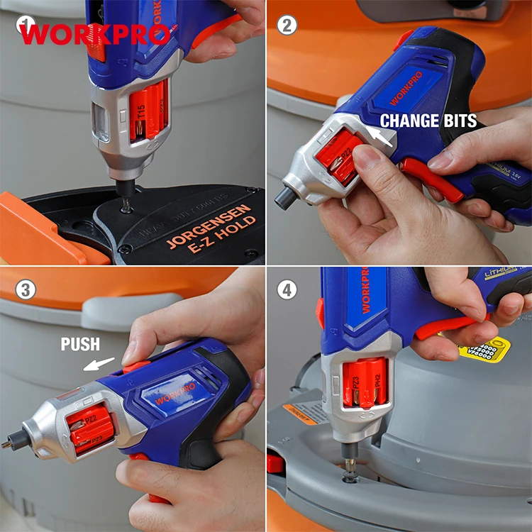 China Pivoting Cordless Screwdriver Set Suppliers - Wholesale Pricelist -  WORKPRO