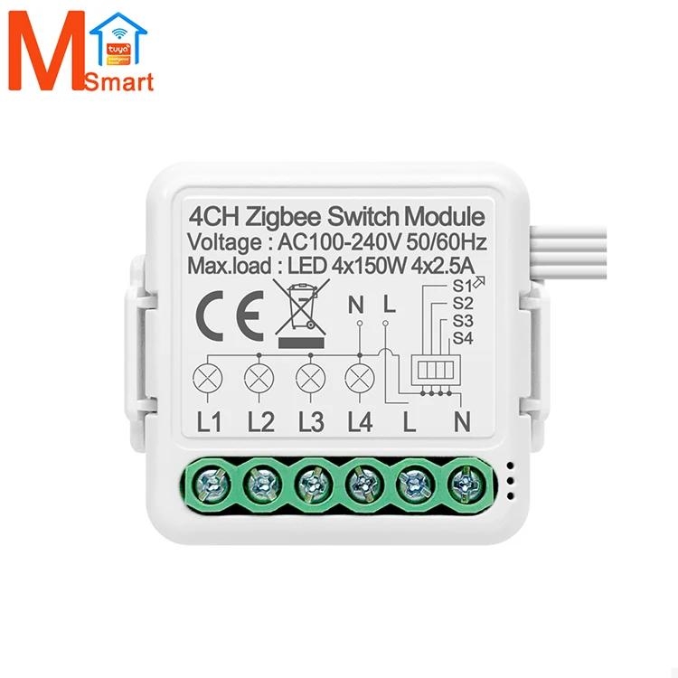 zigbee switch module 1/2/3/ 4ch tuya