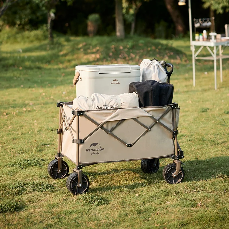 Naturehike TC03 Folding Cart outdoor collapsible camping trolley wagon with brake wheel