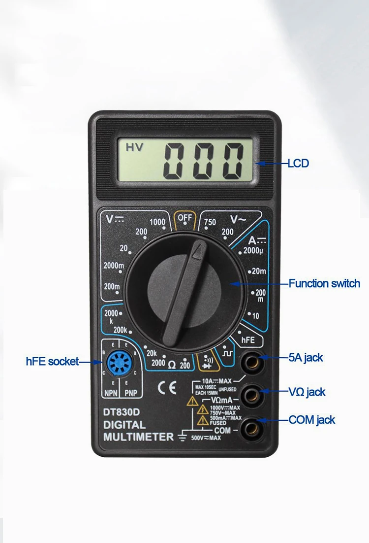 DT830D DT832 WITH BUZZER DIGITAL MULTIMETER - Reliable Measurements