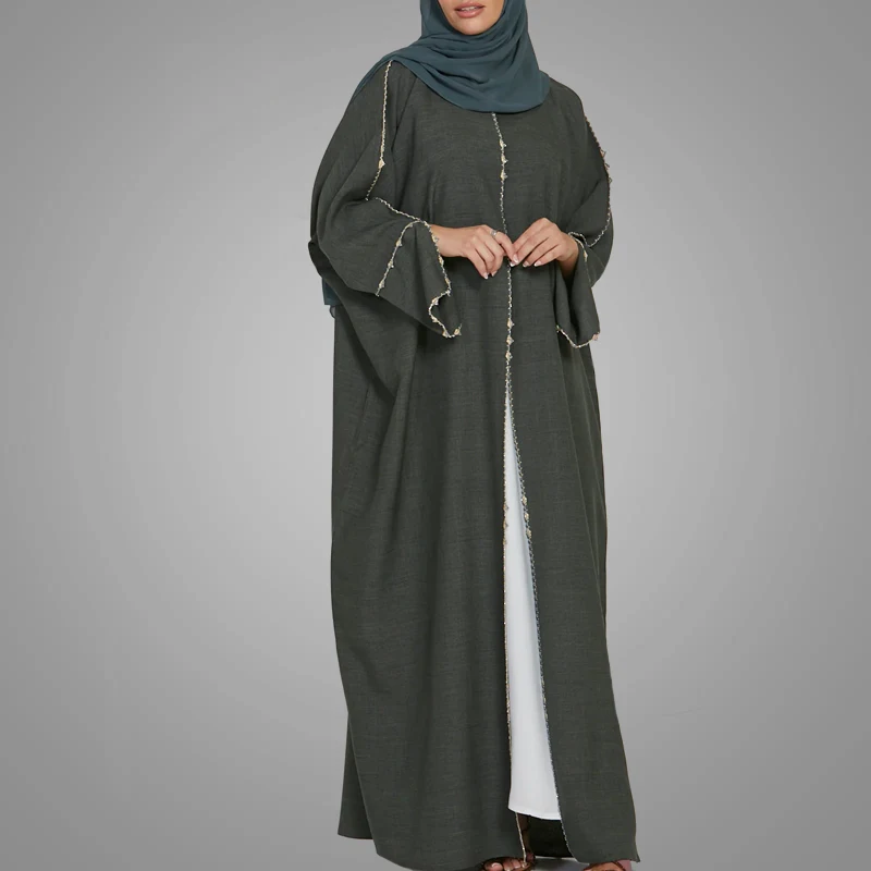 Latest Fashion Burqa Design Muslim Kimono Abaya Elegant Robe Style Islamic Clothing Hotsale Moroccan Dress Online