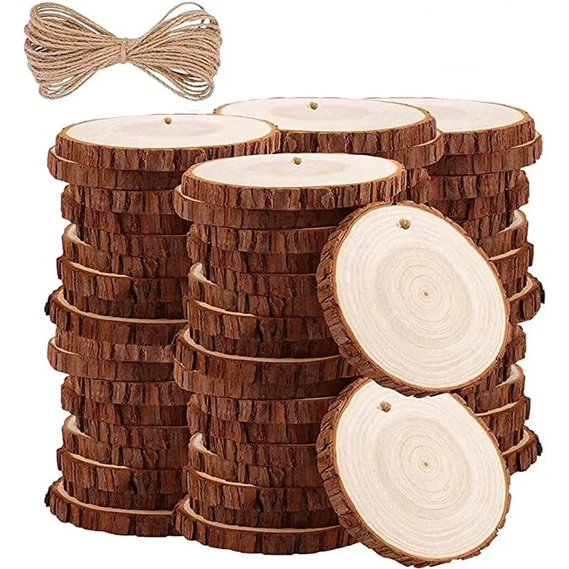 Rustic Decor Wooden Rounds  Log Discs for Charger Circles Wood Plates Wood Slices for Centerpieces
