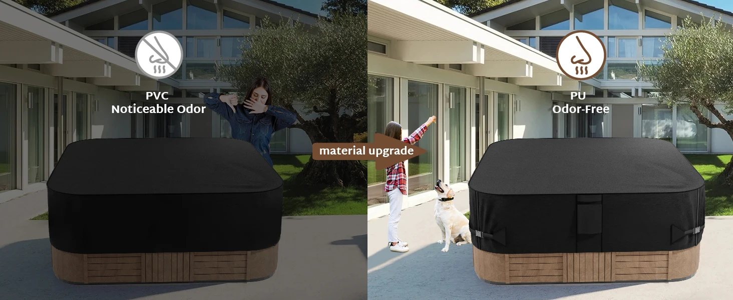 Thermal Hot Tub Cover Outdoor Square Hot Tub Cover 210D Oxford Fabric Garden Spa Bath Pool Cover Waterproof Dustproof Anti-UV Multiple Sizes to Choose, Grey, 244 x 244 x 90cm Thermal Hot Tub Cover Outdoor Square Hot Tub Cover 210D Oxford Fabric Garden Spa Bath Pool Cover Waterproof Dustproof Anti-UV Multiple Sizes to Choose, Grey, 244 x 244 x 90cm