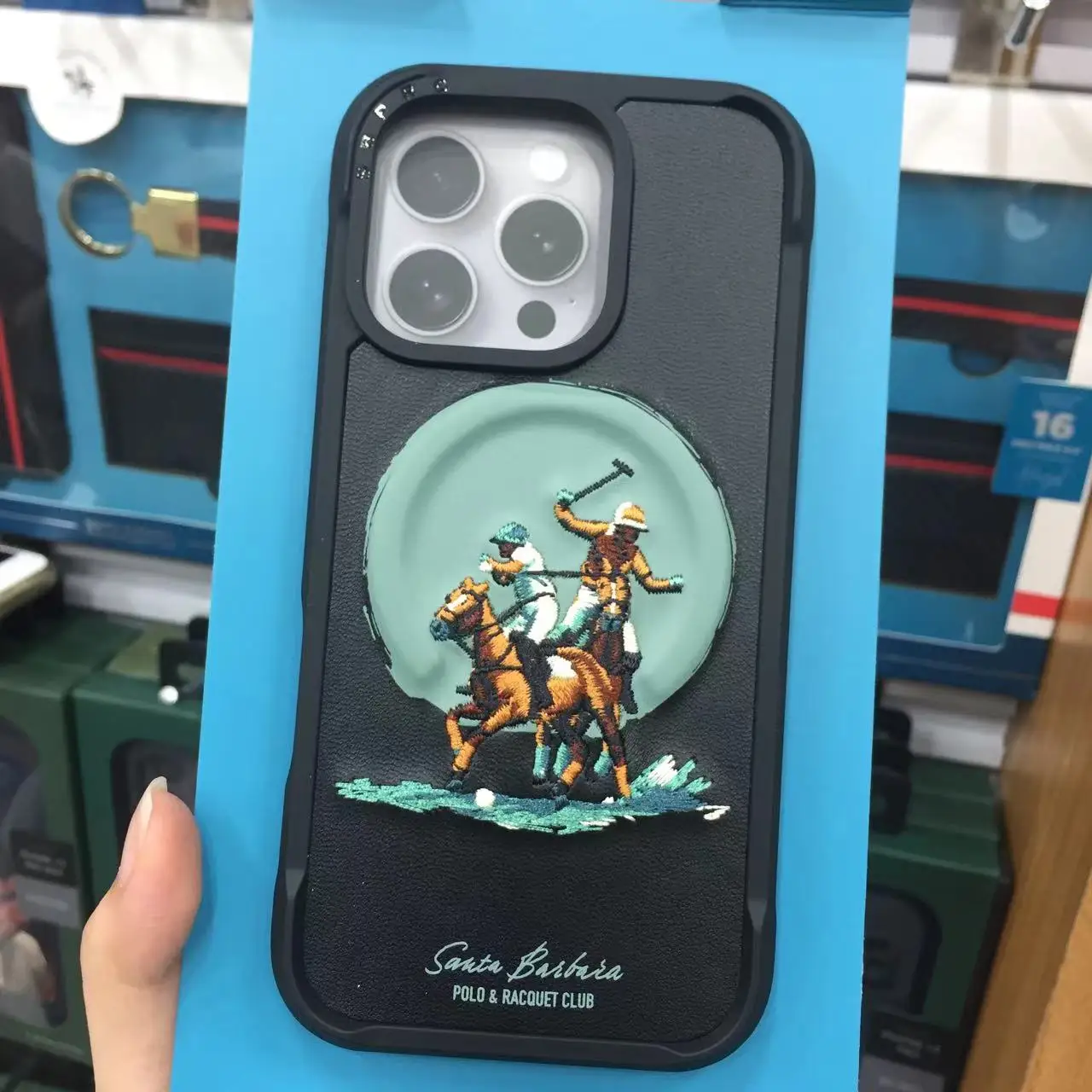 POLO Style New 3D Protruding Magnetic Shockproof Case for iPhone 16 Pro Max Made of Durable PC Material